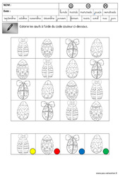 Discrimination visuelle - Oeufs - Pâques : Maternelle 2 - PDF à imprimer