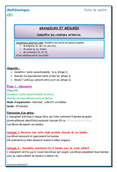Mesures de longueur - Séquence - Fiche de préparation : Primaire 2 - PDF à imprimer