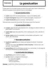 Ponctuation - Cours - Analyse de la phrase : Primaire 6 - PDF à imprimer