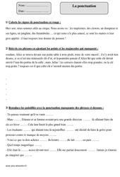 Ponctuation - Exercices corrigés : Primaire 4 - PDF à imprimer