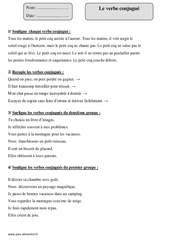 Verbe conjugué - Exercices corrigés - Grammaire : Primaire 4 - PDF à imprimer