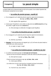 Passé simple - Cours : Primaire 6 - PDF à imprimer