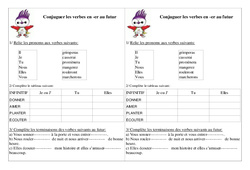 Verbes en - er au futur - Exercices - Conjugaison - Français : Primaire 2 - PDF à imprimer