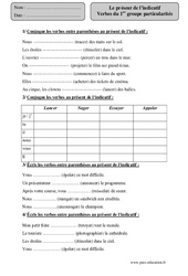 Verbes du 1er groupe ,particularités - Présent de l’indicatif - Exercices corrigés - Conjugaison : Primaire 5 - PDF à imprimer