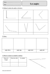 Angles - Exercices corrigés - Géométrie - Mathématiques : Primaire 5 - PDF à imprimer