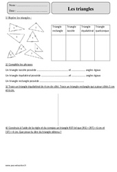 Triangles - Exercices corrigés - Géométrie - Mathématiques : Primaire 5 - PDF à imprimer