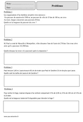 Mesures de longueur - Problèmes - Exercices corrigés - Mesures - Mathématiques : Primaire 5 - PDF à imprimer
