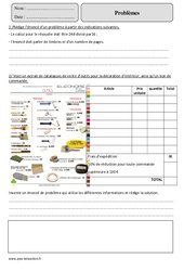 Produire des énoncés - Problèmes - Exercices - Mathématiques : Primaire 5 - PDF à imprimer