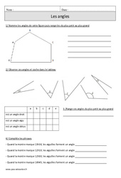 Angles - Exercices corrigés - Géométrie - Mathématiques : Primaire 4 - PDF à imprimer