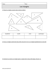 Triangles - Exercices corrigés - Géométrie - Mathématiques : Primaire 4 - PDF à imprimer
