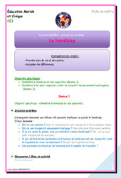 Handicap - Séquence - Fiche de préparation : Primaire 3 - PDF à imprimer