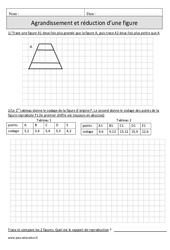 Agrandissement et réduction d’une figure - Exercices corrigés - Géométrie - Mathématiques : Primaire 4 - PDF à imprimer