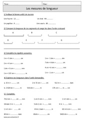 Mesures de longueur - Exercices corrigés - Mesures - Mathématiques : Primaire 4 - PDF à imprimer