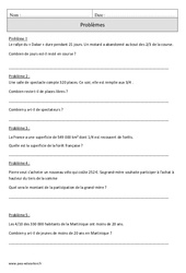 Fractions - Problèmes - Exercices corrigés - Mathématiques : Primaire 4 - PDF à imprimer