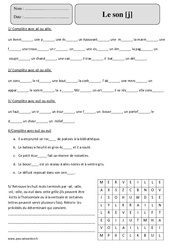 Son [j] - Exercices corrigés - Orthographe : Primaire 5 - PDF à imprimer
