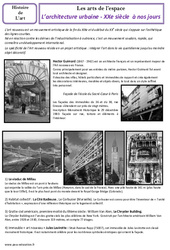 Architecture urbaine du XXe à nos jours - Arts de l'espace - Histoire des arts : Primaire 5 - PDF à imprimer