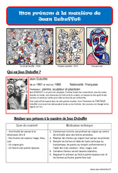 Mon prénom à la manière de Jean Dubuffet - Arts plastiques : Primaire 3, 4, 5 - PDF à imprimer
