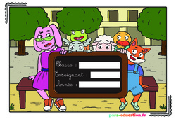 Affiche de porte : Maternelle 1, 2 - PDF à imprimer