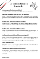 Qu'elles sont les caractéristiques des lieux de vie ? : Primaire 4 - PDF à imprimer