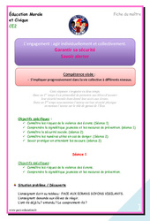 Garantir sa sécurité - Savoir alerter - Séquence - Fiche de préparation : Primaire 3 - PDF à imprimer