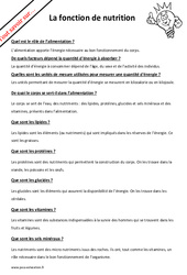 Qu'est - ce que la nutrition et quel est le rôle de l'alimentation ? : Primaire 6 - PDF à imprimer
