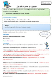 Découvrir le clavier - Séquence - Fiche de préparation : Primaire 3, 4, 5 - PDF à imprimer