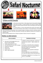 Safari Nocturne - Arts visuels : Primaire 2, 3, 4, 5 - PDF à imprimer