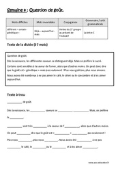 Verbes du 1er groupe au présent de l’indicatif - La lettre C - Dictée préparée - A trous - Semaine 4 : Primaire 3 - PDF à imprimer