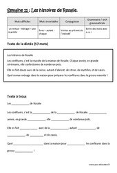Verbes au présent de l’indicatif - Ecrire des mots avec a, o, i - Dictée préparée - A trous - Semaine 11 : Primaire 3 - PDF à imprimer
