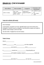 Verbes du groupe à l’imparfait - La lettre G - Fiches g, ge, gu - Cour / cours / court - Dictée préparée - A trous - Semaine 16 : Primaire 3 - PDF à imprimer