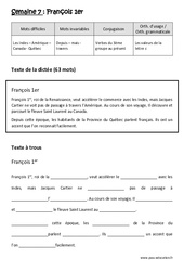 François 1er - Dictée préparée - A trous : Primaire 4 - PDF à imprimer