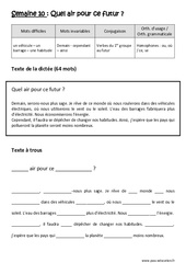 Quel air pour ce futur - Dictée préparée - A trous : Primaire 4 - PDF à imprimer