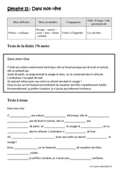 Dans mon rêve - Dictée préparée 15 - A trous : Primaire 4 - Cycle 3 - PDF à imprimer
