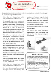 Les trois grands - pères - Conte de noël + Questionnaire : Primaire 3, 4, 5 - PDF à imprimer