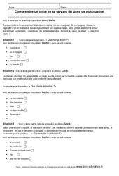 Comprendre un texte grâce à la ponctuation - Lecture : Primaire 5 - PDF à imprimer