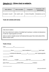 Verbes à l’imparfait - Homophones ou - où - Dictée préparée - A trous - Semaine 17 : Primaire 3 - PDF à imprimer