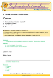 Les phrases simples et complexes - Soutien scolaire - Aide aux devoirs : Primaire 5 - PDF à imprimer