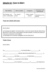 Verbes au passé composé - Homophones et - est, son - sont - Dictée préparée - A trous - Semaine 29 : Primaire 3 - PDF à imprimer