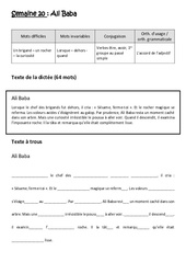 Verbes être, avoir, 1er groupe au passé simple - Accord de l’adjectif - Dictée préparée - A trous : Primaire 4 - PDF à imprimer