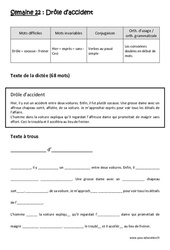 Verbes au passé simple - Consonnes doubles en début de mots - Dictée préparée 22 - A trous : Primaire 4 - Cycle 3 - PDF à imprimer