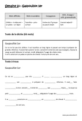 Verbes du 3e groupe au passé simple - Accord adjectif - Nom - Dictée préparée - A trous : Primaire 4 - PDF à imprimer