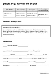 Verbe du groupe au passé composé - Homophones - Fiches la, là, l’a, l’as - Dictée préparée - A trous : Primaire 4 - PDF à imprimer