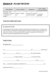 Verbe du groupe au passé composé - Adjectifs numéraux - Dictée préparée - A trous : Primaire 4 - PDF à imprimer
