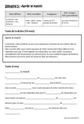 Verbes du 2ème groupe au présent - Noms terminés en oir et eur - Dictée préparée - A trous : Primaire 5 - PDF à imprimer
