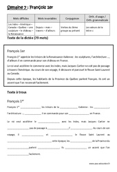 Verbes du  groupe au présent - Valeurs de la lettre c - Dictée préparée - A trous : Primaire 5 - PDF à imprimer