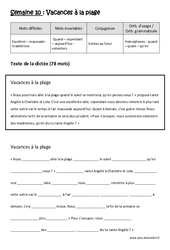 Verbes au futur - Homophones - Fiches quand - quant - qu’en - Dictée préparée - A trous : Primaire 5 - PDF à imprimer