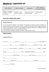 Verbes du  groupe au passé simple - Accord adjectif - nom - Dictée préparée - A trous : Primaire 5 - PDF à imprimer