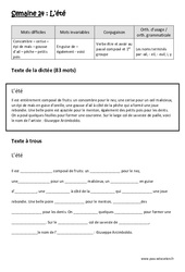 Verbe être et avoir au passé composé et 1er groupe - Noms terminés par - ail, - eil, - euil, i, y - Dictée préparée - A trous : Primaire 5 - PDF à imprimer