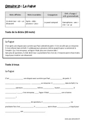 Passé composé - Homophones - Fiches sans - s’en - sa - ça - Dictée préparée - A trous : Primaire 5 - PDF à imprimer