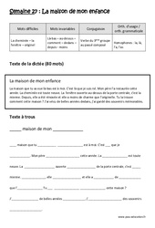 Verbe du  groupe au passé composé - Homophones - Fiches la, là, l’a, l’as - Dictée préparée - A trous : Primaire 5 - PDF à imprimer